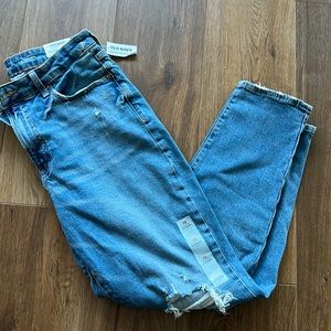 NWT Old Navy High-Waisted O.G. Straight Ripped Jeans for Women size 12